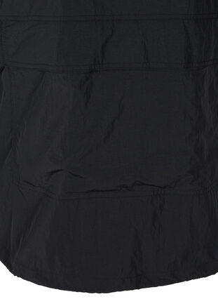 Anorak med hette og lomme, Black, Packshot image number 3