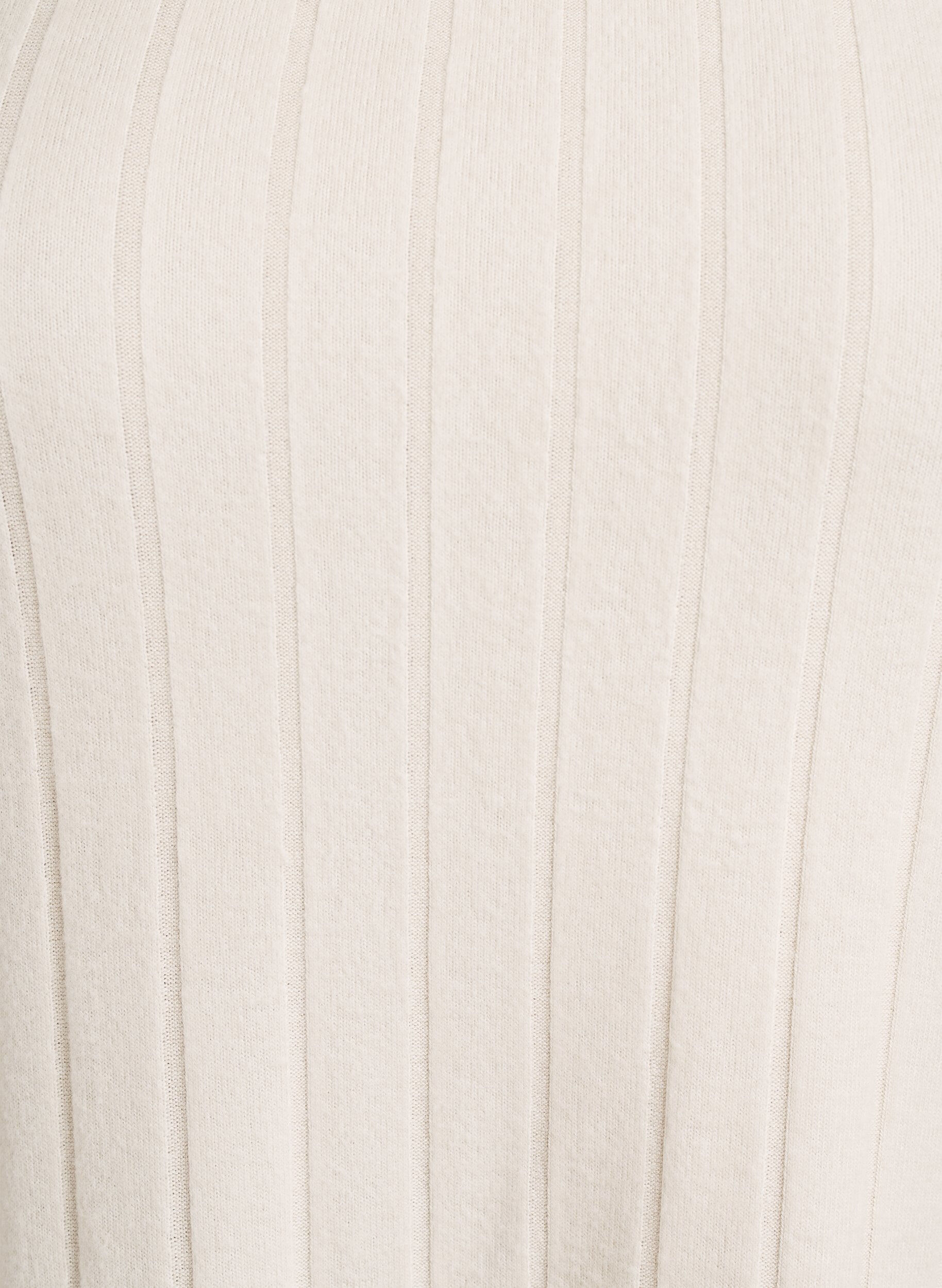 Zizzi Jerseybluse med firkantet hals og ribbet tekstur, Beige, Packshot image number 2