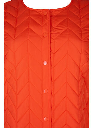 Quiltet jakke med knapper, Tangerine Tango, Packshot image number 2