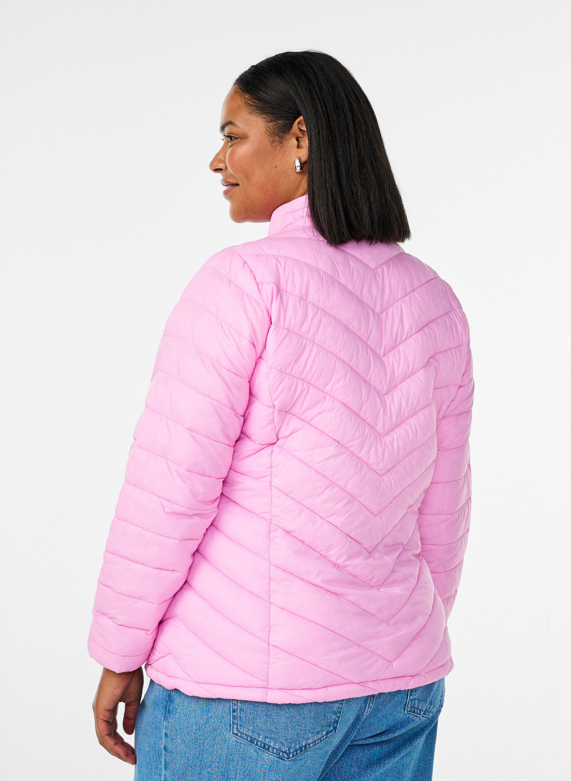 ZizziLett jakke med lommer, Rosa, Model image number 2
