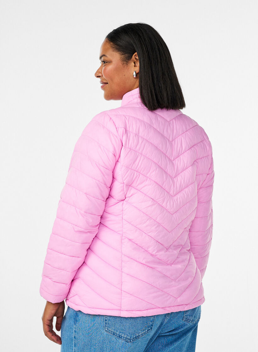 Lett jakke med lommer, Rosa, Model image number 2