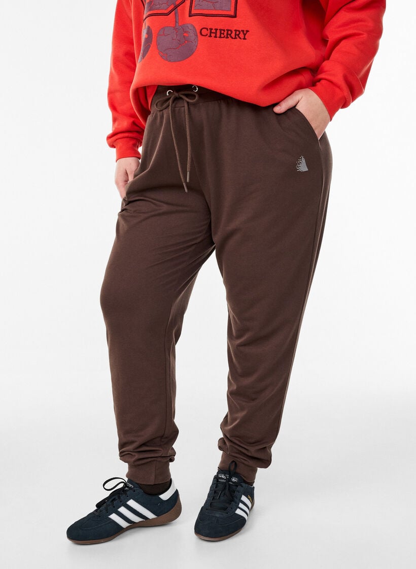 Genser med motiv foran, R&oslash;d, Model image number 0