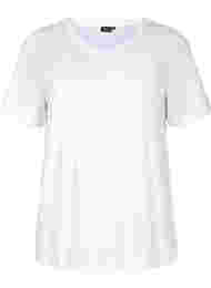 Kortermet T-skjorte med A-form, Bright White