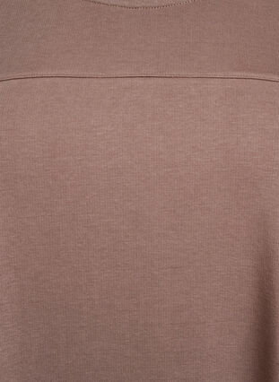 Zizzi Jerseykjole med korte ermer og lommer, Brun, Packshot image number 2