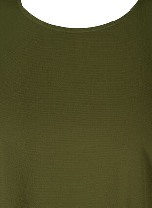 Kortermet bluse med rund hals, Ivy Green, Packshot image number 2