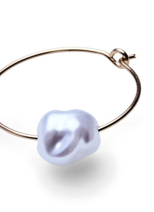 Øreringer med perler, Gold, Packshot image number 2