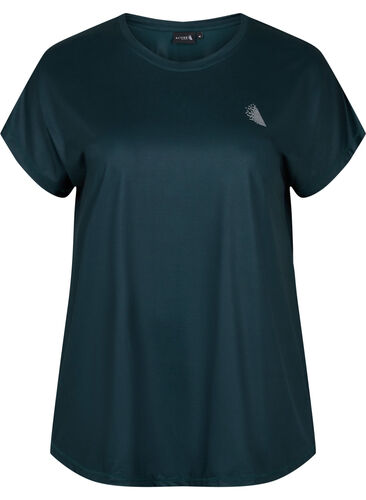 Ensfarget t-skjorte til trening, Scarab, Packshot image number 0