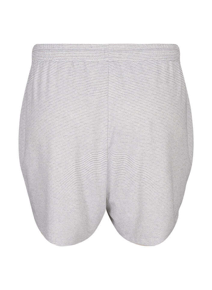Stripete pyjamasshorts med høy midje, LGM Stripe, Packshot image number 1