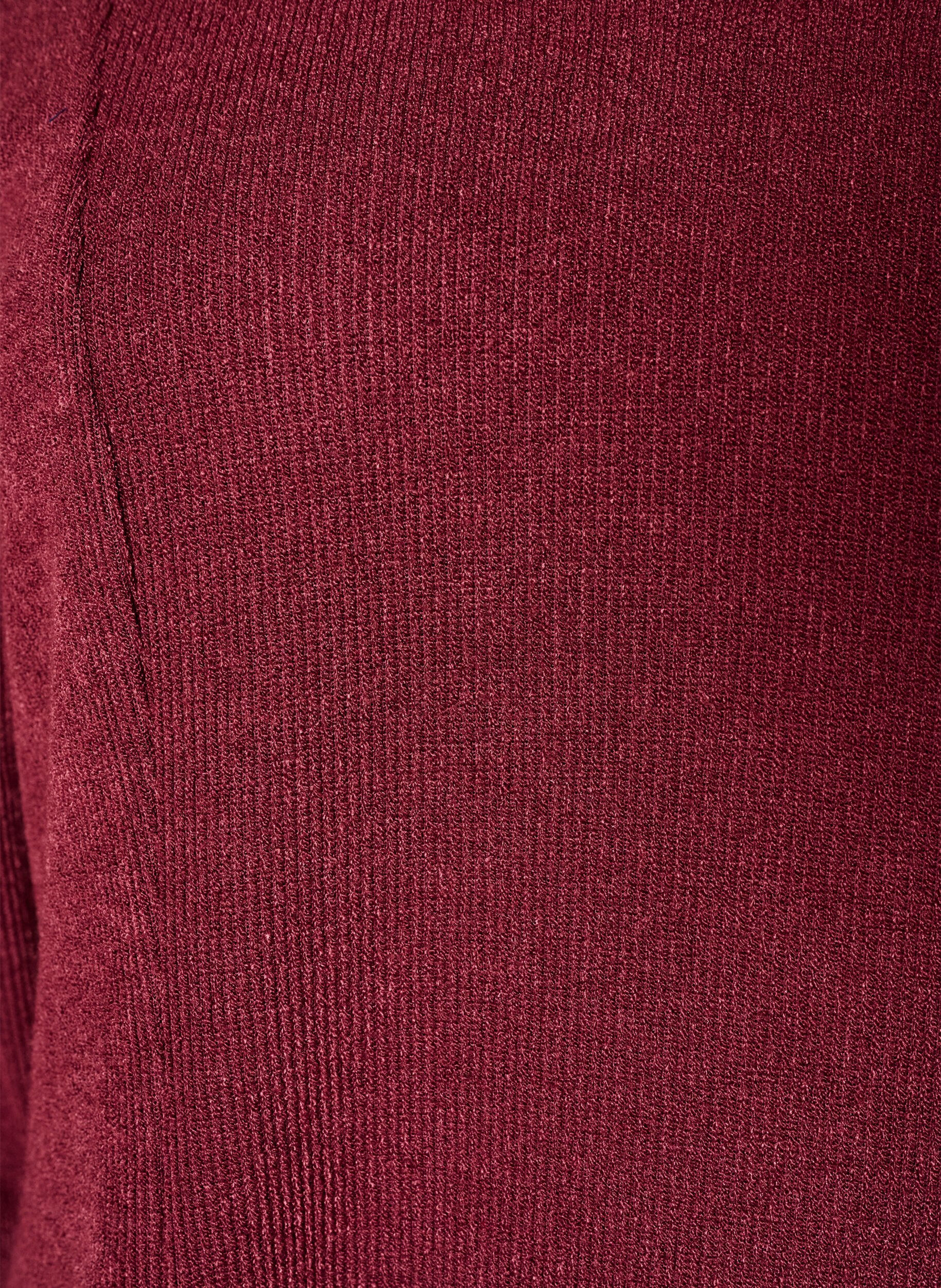 ZizziJersey bluse med ribbet tekstur og A-linje passform, R&oslash;d, Packshot image number 2