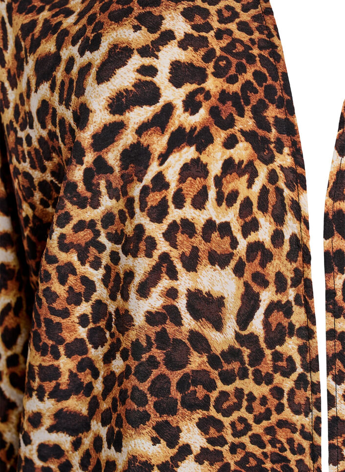 Kimono i viskose med 3/4 ermer, Brun, Packshot image number 2