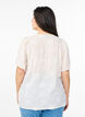 Kortermet bluse med 3D blomstreffekt, Beige, Model image number 2