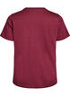 Basic T-skjorte i bomull med rund hals, M&oslash;rk Bordeaux, Packshot image number 1
