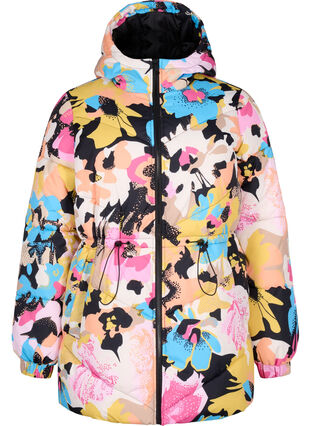 Zizzi Fargerik jakke med hette, Multi Color, Packshot image number 0