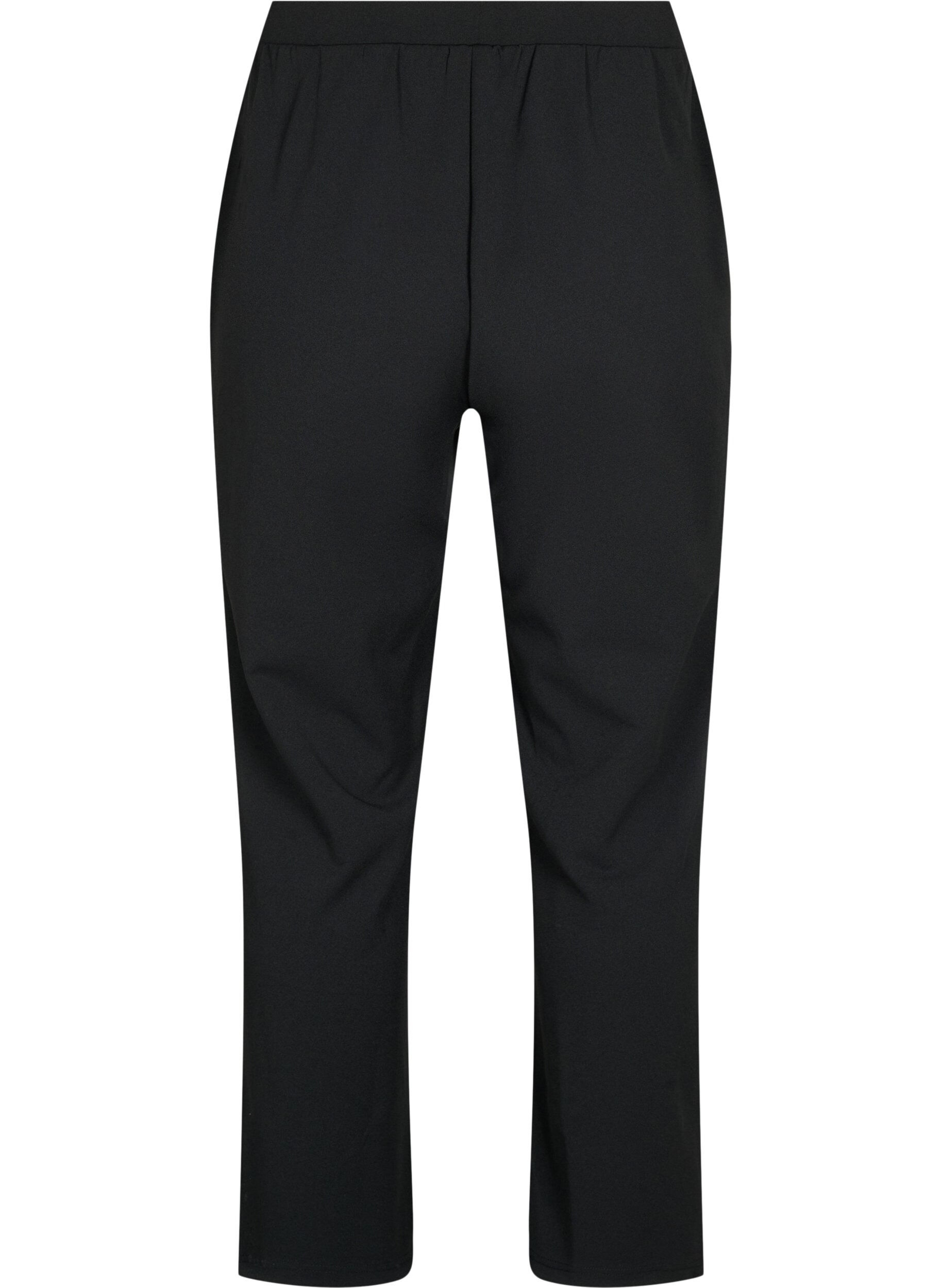 ZizziBukser med straight fit, Svart, Packshot image number 1