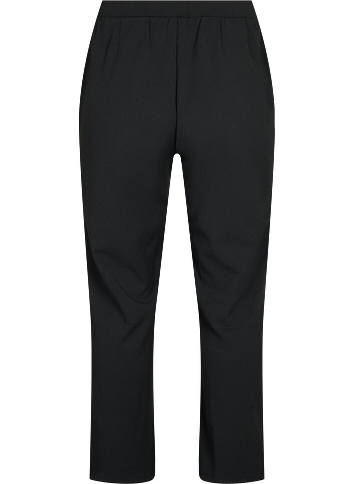 Bukser med straight fit, Svart, Packshot image number 1