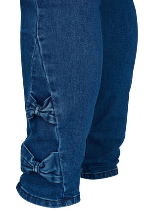 Super slim Amy jeans med sløyfe, Dark blue, Packshot image number 3