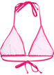 Ensfarget trekantet bikinitopp, Rosa, Packshot image number 1