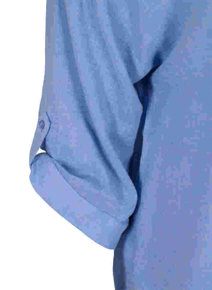 Skjorte med 3/4-ermer og V-hals, Ultramarine, Packshot image number 3