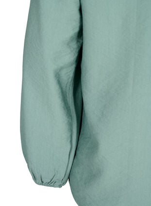 Bluse i viskose med heklede detaljer, Chinois Green, Packshot image number 3