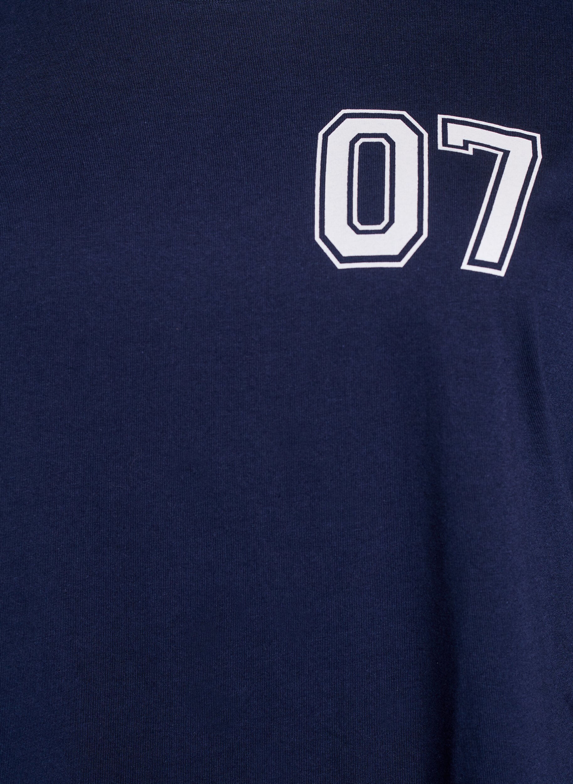 Zizzi Kort T-skjortekjole med sporty detaljer, Bl&aring;, Packshot image number 2