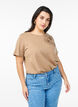 T-skjorte med dekorative detaljer, Beige, Model image number 0