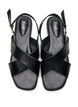 Skinnsandal med kryssremmer, Svart, Packshot image number 2