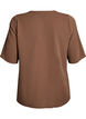Kortermet bluse med V-hals, Brun, Packshot image number 1