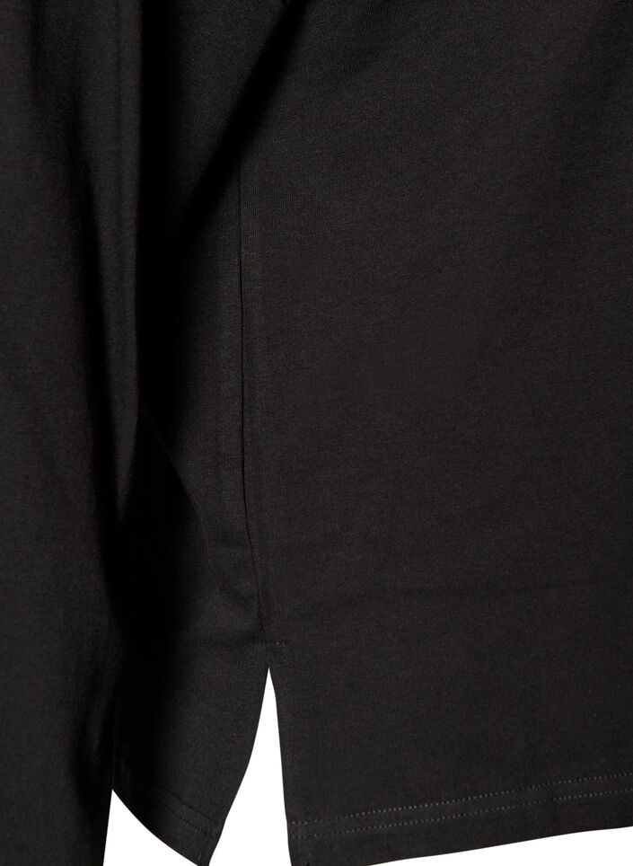 Basis T-skjorte med lange ermer, Svart, Packshot image number 3
