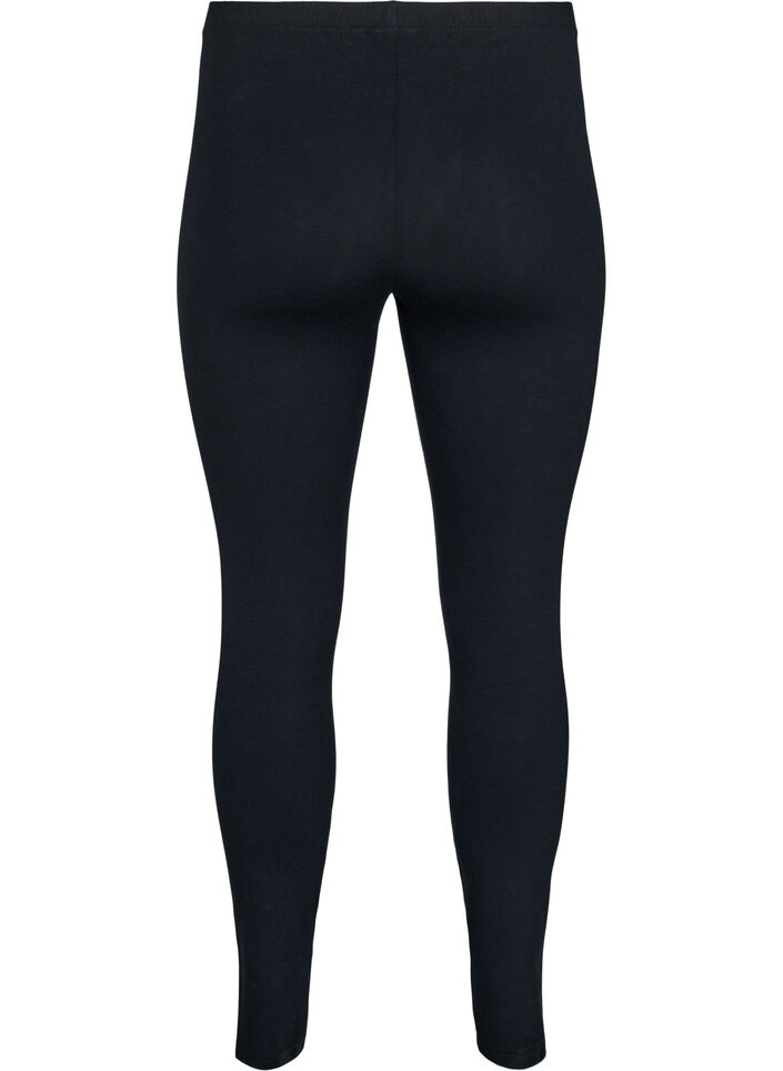 Basisleggings med ekstra lengde, Svart, Packshot image number 1