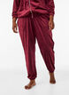 Loose fit velourbukser, R&oslash;d, Model image number 2