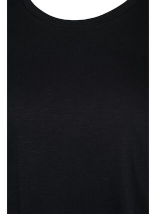 Basis T-skjorter i bomull, 2 stk., Black/B White, Packshot image number 2