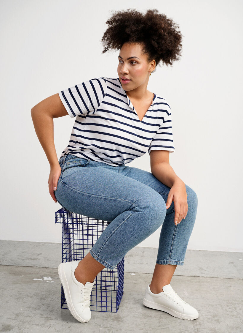 Wide fit sneakers i skinn, White, Image image number 0