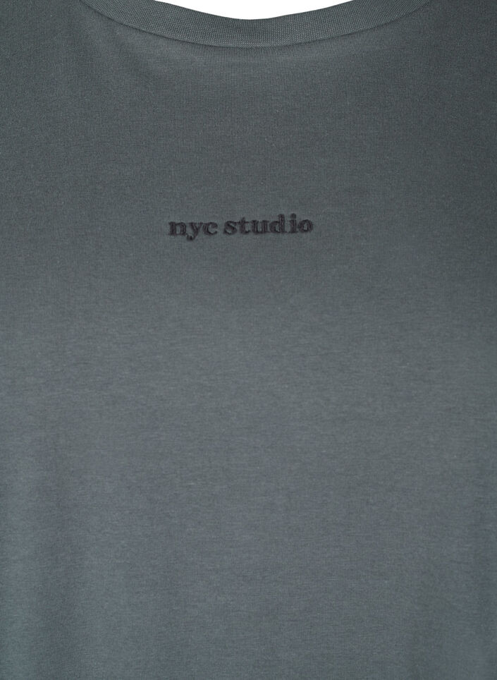 Sporty T-skjorte i økologisk bomull, , Packshot image number 2