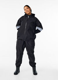 Regnbukser med refleks, Black w. Reflex, Model