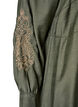 Viskosekjole med broderi og lagdelte volanger, Gr&oslash;nn, Packshot image number 3