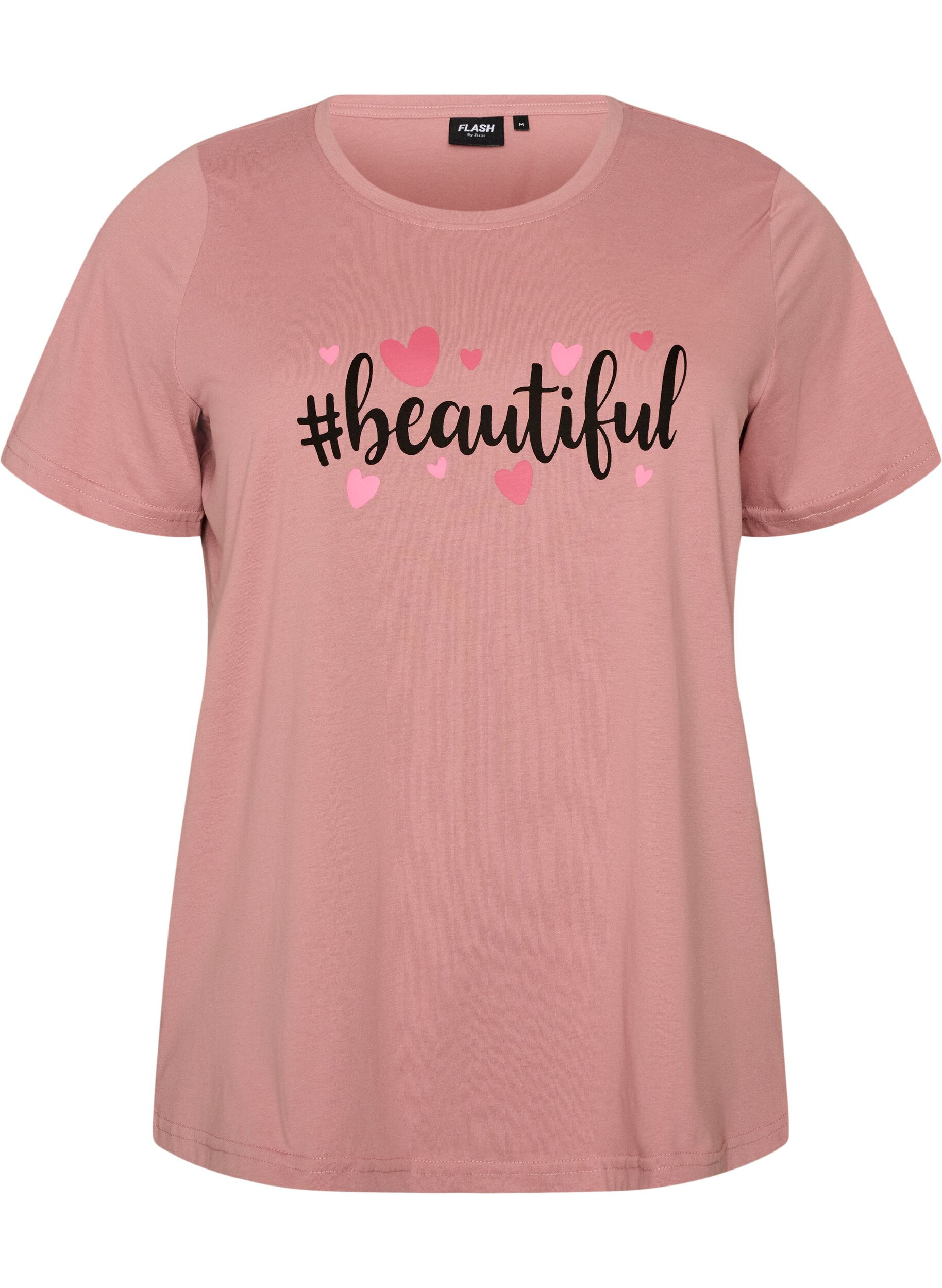ZizziT-skjorte med trykk, Rosa, Packshot image number 0