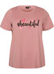T-skjorte med trykk, Rosa, Packshot image number 0