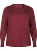 Strikket bluse med rund hals, R&oslash;d, Packshot image number 0