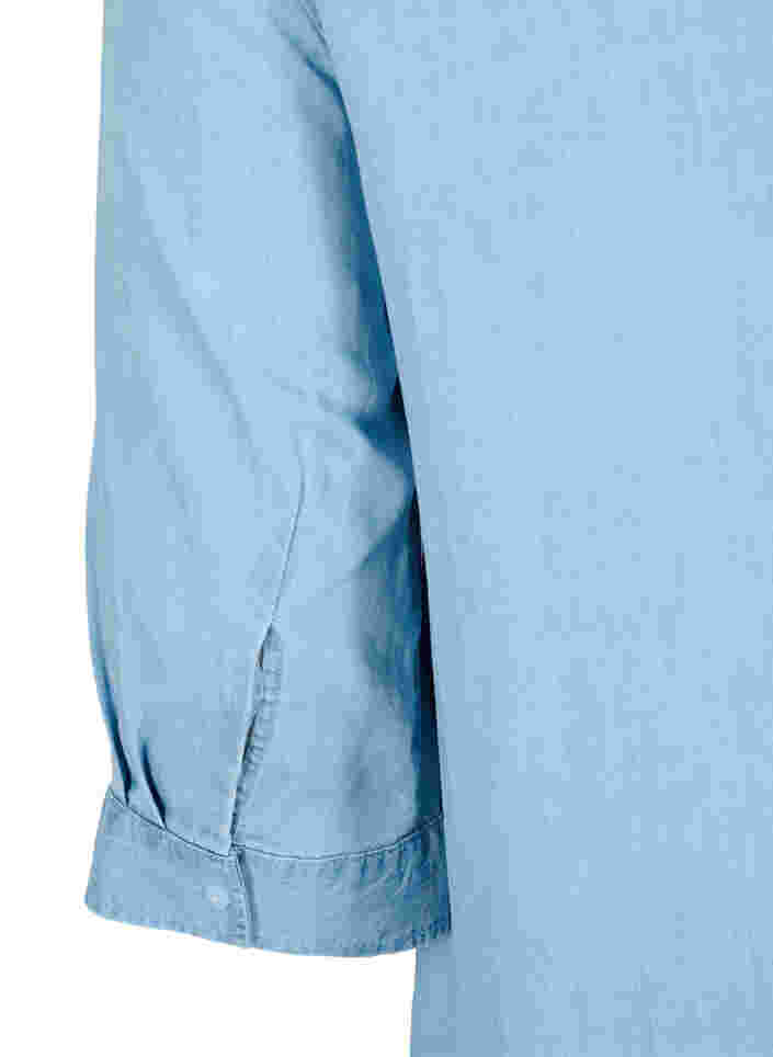 Tunika med 3/4-ermer, Light blue denim, Packshot image number 3