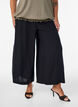 Culottes i viskose med h&oslash;y midje og vide ben, Svart, Model image number 2