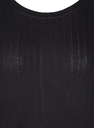 Langermet bluse med struktur, Black, Packshot image number 2
