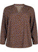 FLASH - bluse med lange ermer og trykk, Chicory Coffee AOP, Packshot image number 0