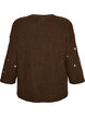 Strikkebluse med sm&aring; broderte motiver, Brun, Packshot image number 1