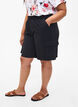 Shorts med høy midje og cargo-lommer, Black, Model image number 2