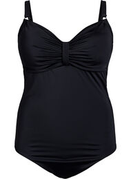Badedrakt med spiler og drapering, Black