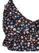 Blomstrete bikinioverdel med volangdetaljer, Brun, Packshot image number 2