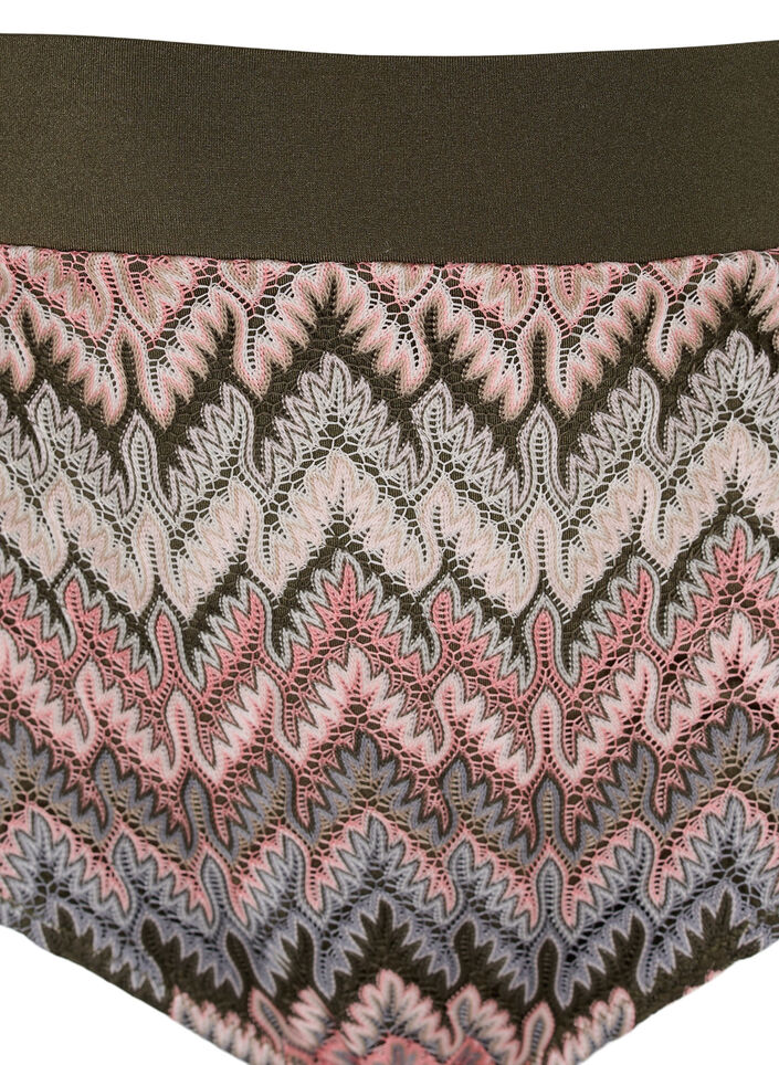 Mønstrete bikinitruse med høyt liv, Beech AOP, Packshot image number 2