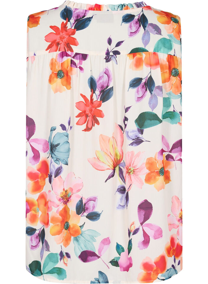 Blomstrete topp med knytedetaljer, Buttercream Flower, Packshot image number 1