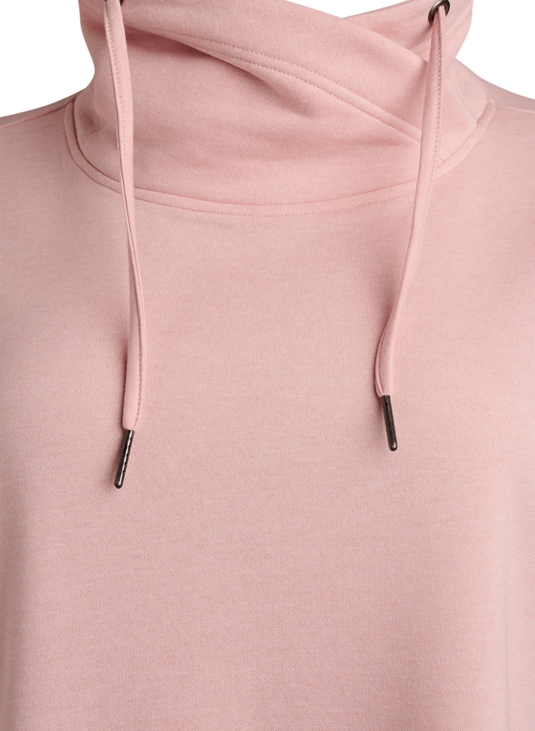 ZizziKort genserkjole med h&oslash;y hals og lommer, Rosa, Packshot image number 2