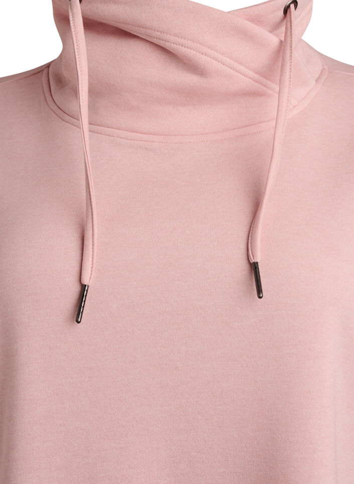 Kort genserkjole med h&oslash;y hals og lommer, Rosa, Packshot image number 2